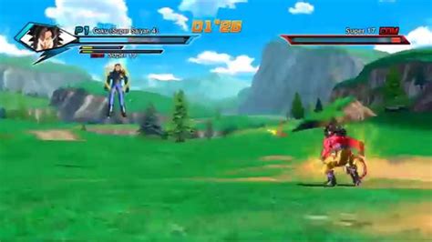 Dragon Ball Xenoverse Ultimate Battle Super Saiyan 4 Goku Vs Super 17