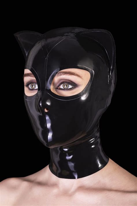 latex cat mask with closed mouth etsy uk