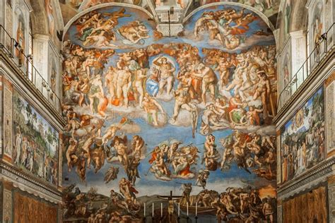 Vatican West Wall Of The Sistine Chapel Editorial Photography Image