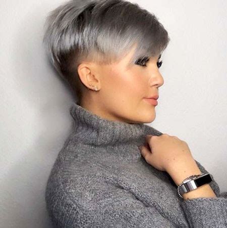 A versatile style, short layers with a tousled look are easily held in place by applying a small amount of styling product and scrunching your hair in your hands. Grey Short Hairstyles 2019 - Haircut Craze