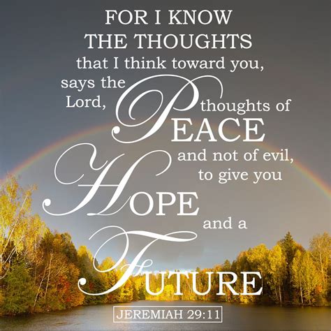 For I Know The Thoughts That I Think Toward You Says The Lord