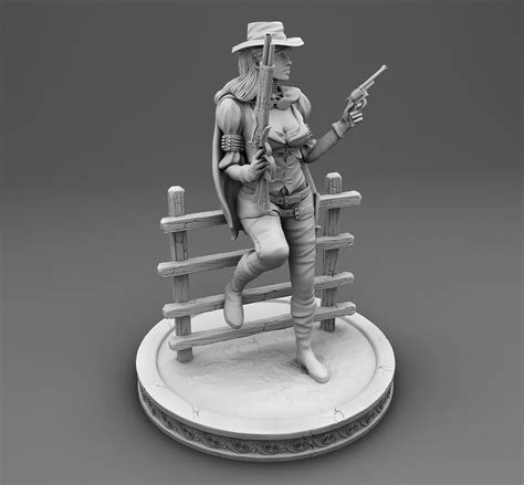 Cheeky Cowgirl 3d Model 3d Printable Cgtrader