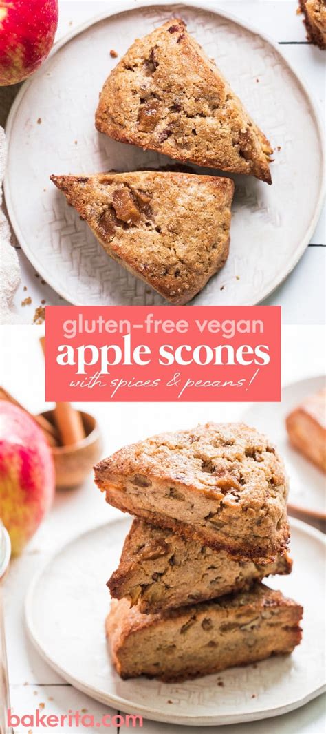 Gluten Free Vegan Apple Cinnamon Scones Bakerita
