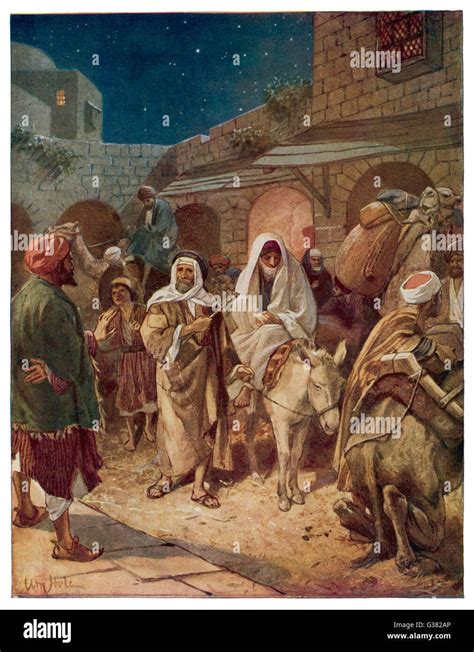 Joseph And Mary Look For Somewhere To Stay In Bethlehem And Find That