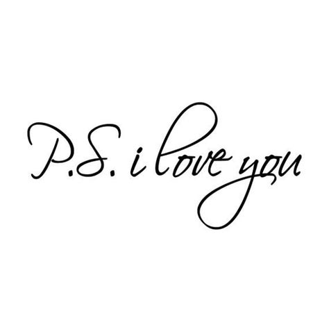 Ps I Love You Vinyl Wall Decal Art Decor Inspirational Quote Etsy