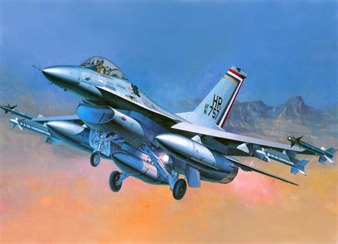 F 16a Plus Fighting Falcon Shigeo Koike Aircraft Art Military Art