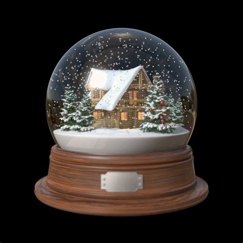 Snow Globe House 3d Fbx 3d Model In 2022 Christmas Snow Globes