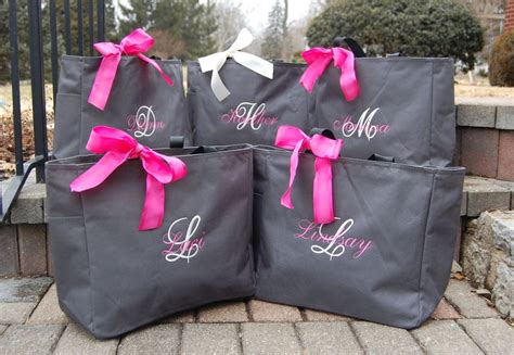 Personalized Bridesmaid Totes Monogrammed Bridal Party Ts Bride Maid