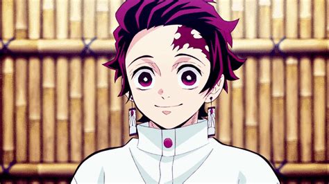 An Anime Character With Purple Hair And Big Eyes Looks At The Camera