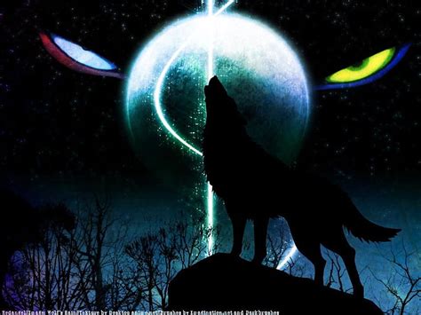 X Px P Free Download Wolfs Rain Moon Anime Magic Wolf Night HD Wallpaper