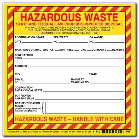 Hazardous Waste Label Template Uk Template Resume Examples J Dwyqrlol
