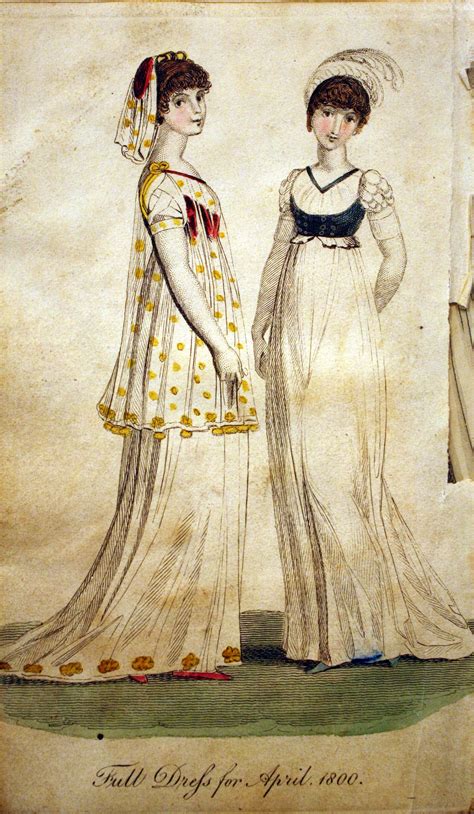 1800 April Full Dresses Regency Era Fashion Fashion Plates Regency