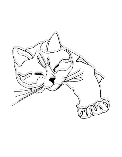 Cat Print Line Drawing Minimal Cat Line Art Love Etsy Uk