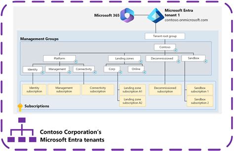 Azure 랜딩 존 및 여러 Microsoft Entra 테넌트 Cloud Adoption Framework