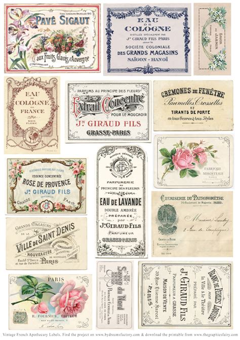 Diy Vintage Apothecary Jar Labels The Graphics Fairy Free Printable