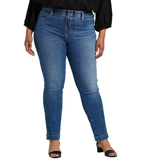 Jag Jeans Plus Size Valentina High Rise Straight Leg Pull On Stretch