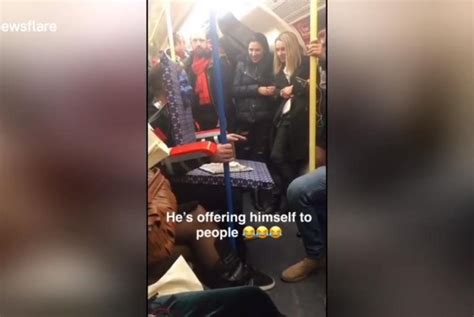 Watch Man Dressed As Subway Seat On London Subway Train