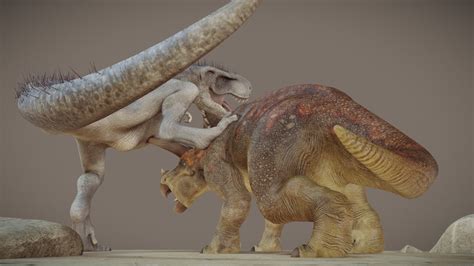 Triceratops Horridus Vs Tyranosaurus Rex Diorama Buy Royalty Free 3d