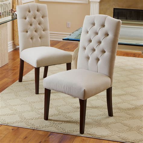Clark Linen Dining Chairs (Set of 2) | Great Deal Furniture | White dining chairs, Dining chairs 