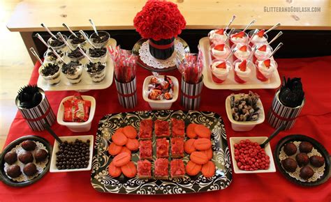 A wide variety of snack tables set options are available to you, such as general use, material, and appearance. Black & Red Dessert/Snack Table Ideas - Glitter and Goulash