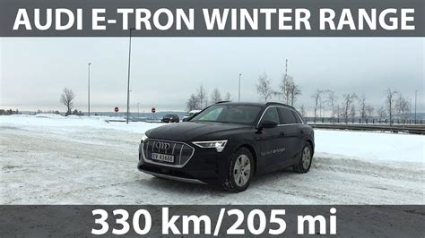 Audi E Tron Winter Range Test Youtube