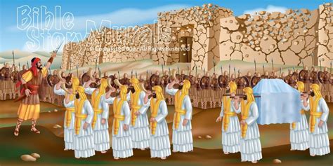 The Book Of Joshua Battle Of Jericho Mural Book Of Joshua