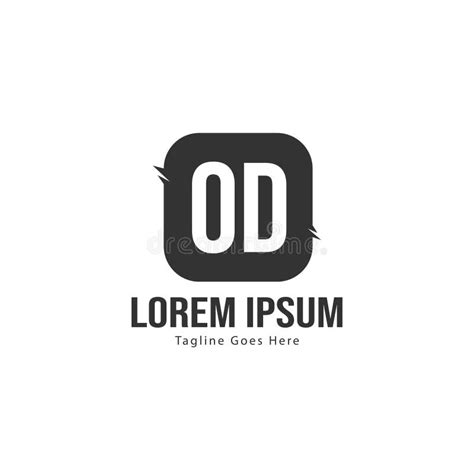 Initial Od Logo Template With Modern Frame Minimalist Od Letter Logo