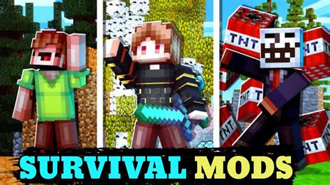 Top 5 Minecraft Survival Mods Played By Youtubers Minecraft Mods 1