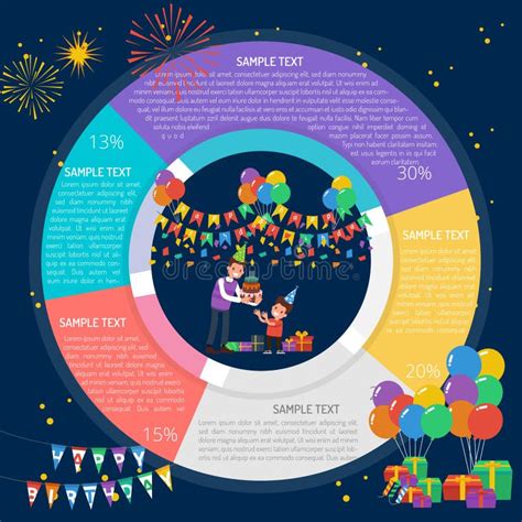 Birthday Children Infographic Diagram Stock Vector Illustration Of