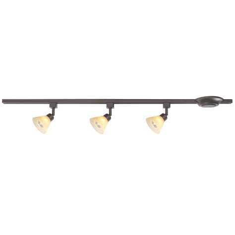 *one remote control can control multiple rotating lights of the same section *motorized track. Commercial Electric 3-Light Hammered Glass Shade Linear ...