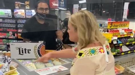 Texas Woman Freaks Out Over Eleven Mask Policy Spits On Counter