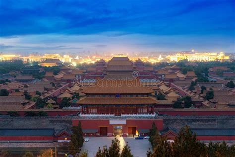 Beijing Ancient Forbidden City In Night At Beijing China Stock Image