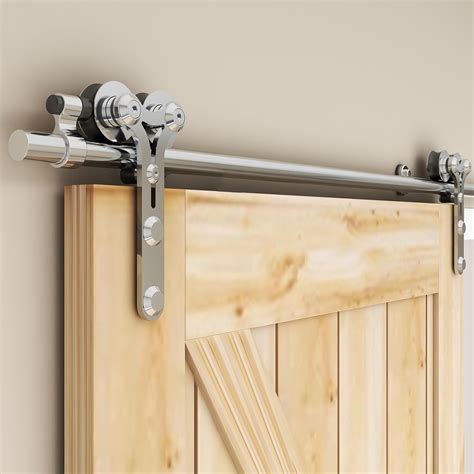 Ccjh Ft Barn Door Hardware Sliding Track Kit Stainless Steel Heavy