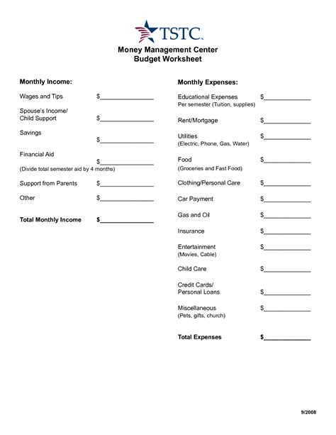 17 Money Management Worksheets Printable