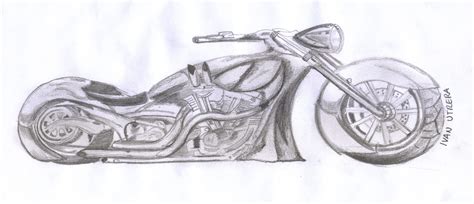 Chopper A Lápiz Motorcycle Drawing Motorcycle Draw