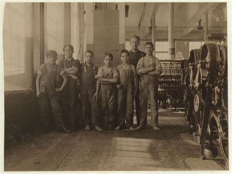 In This Group Are Some Of The Youngest Workers In Spinning Room Of