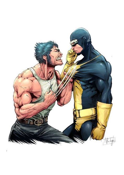 Wolverine And Cyclops Comic Art
