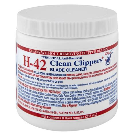 Virucidal Anti Bacterial Clean Clippers 8oz Jar By H 42