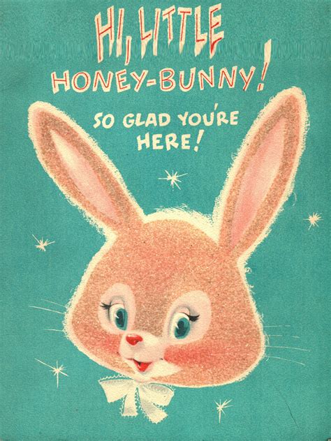 Hi Little Honey Bunny Newborn Greeting Vintage Ads Vintage Prints