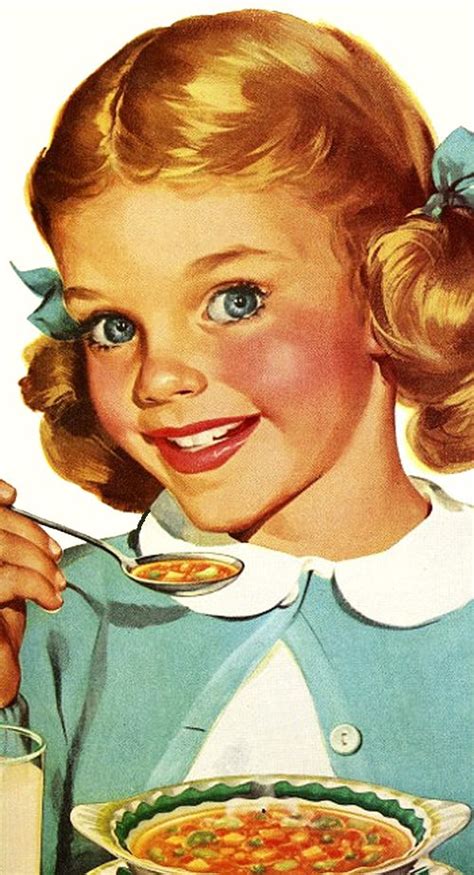 Soup For Lunch Detail From 1948 Campbells Soup Ad Vintage