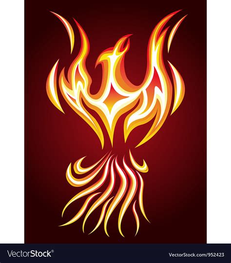 The phoenix bird is a symbol of new beginnings and rising from ashes of its previous demise. Phoenix bird Royalty Free Vector Image - VectorStock