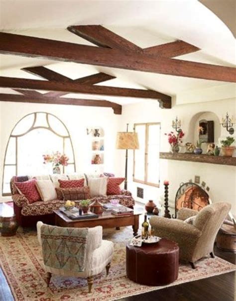 Picture Of Cozy Living Room Designs With Exposed Wooden Beams 18