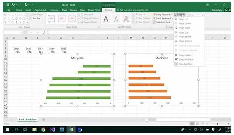 Side by Side bar chart/Back 2 Back bar chart in Excel 2016 - YouTube