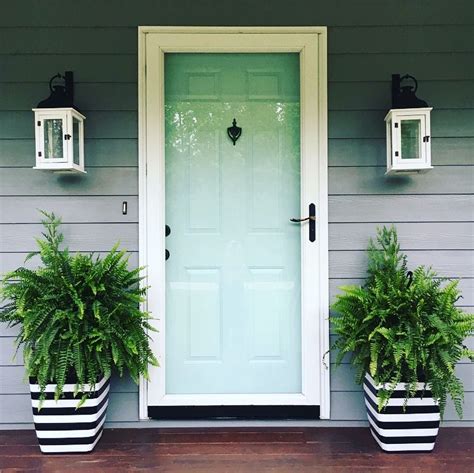Waterscape Exterior Door By Sherwin Williams Striped Black And White