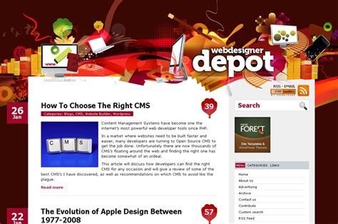 Web Design Inspiration Web Designer Depot Design Sector