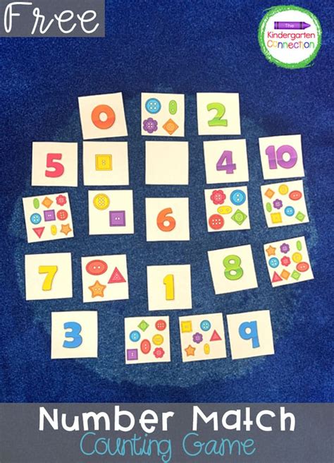 Free Number Match Counting Activity The Kindergarten Connection