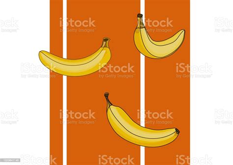 Three Bananas Stock Illustration Download Image Now Banana Cut Out