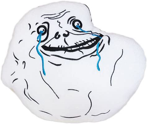 Moodrush Forever Alone Meme Plush Cushion Rage Face Shop Pillow