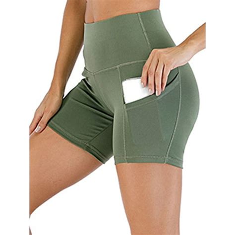 dodoing high waist workout butt lifting yoga shorts for women tummy control running athletic non