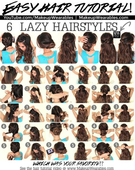 How To 5 Minute Easy Lazy Hairstyles For Back To School Everyday